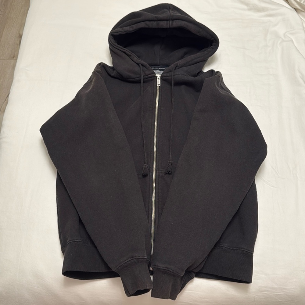Black Brandy Melville Zip Up Hoodie